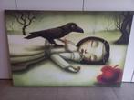 Canvas doek schilderij SNEEUWWITJE (Benjamin Lacombe), Ophalen of Verzenden, 100 tot 125 cm, 75 cm of meer, Print