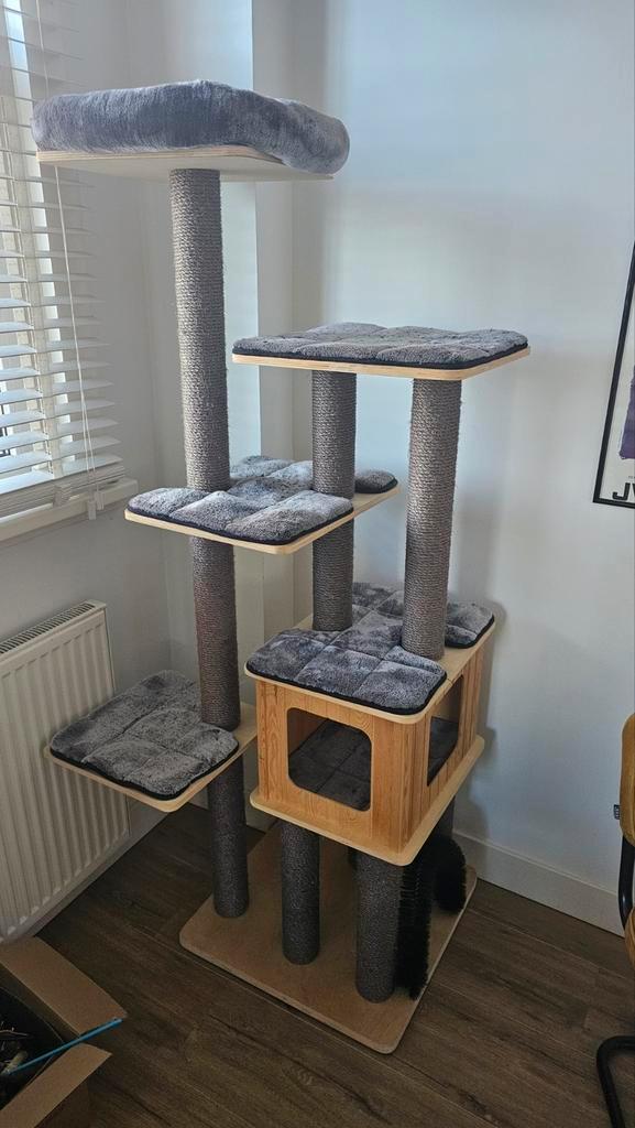 Krabpaal Chelsea Modern Living - Donkergrijs Krabpaal, Dieren en Toebehoren, Krabmeubelen, Krabpaal, Ophalen