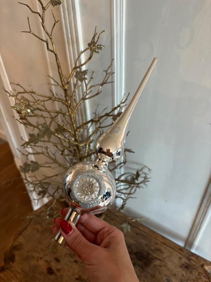 Piek deukpiek frosted zilver, vintagelook,zgan, Diversen, Kerst, Zo goed als nieuw, Ophalen of Verzenden