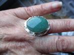 5082/ verzilverde aventurijn ringen, Nieuw, Ophalen of Verzenden, Met edelsteen, Zilver