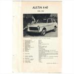 Austin A40 Vraagbaak losbladig 1958-1962 #1 Nederlands, Boeken, Gelezen, Overige merken, Ophalen of Verzenden