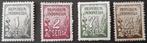 Cees-Indonesië 1951 Zbl 72-73-74-76 gest., Postzegels en Munten, Postzegels | Azië, Zuidoost-Azië, Ophalen of Verzenden, Gestempeld
