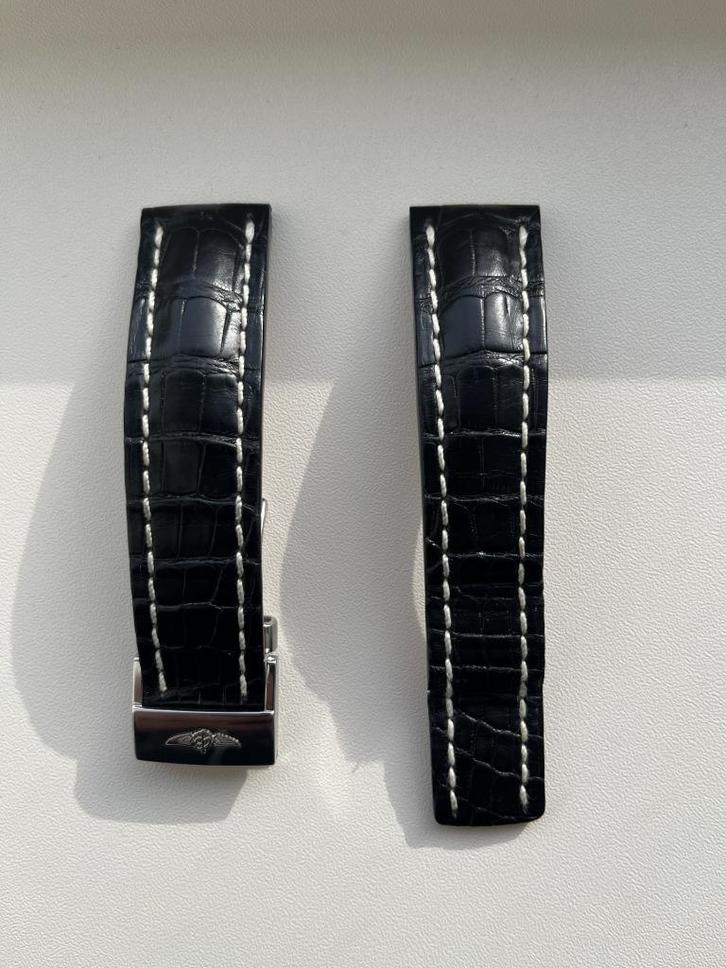 Breitling Kroko Armband + Vouwsluiting | Origineel | €599,-!, Sieraden, Tassen en Uiterlijk, Overige Accessoires, Nieuw, Ophalen of Verzenden