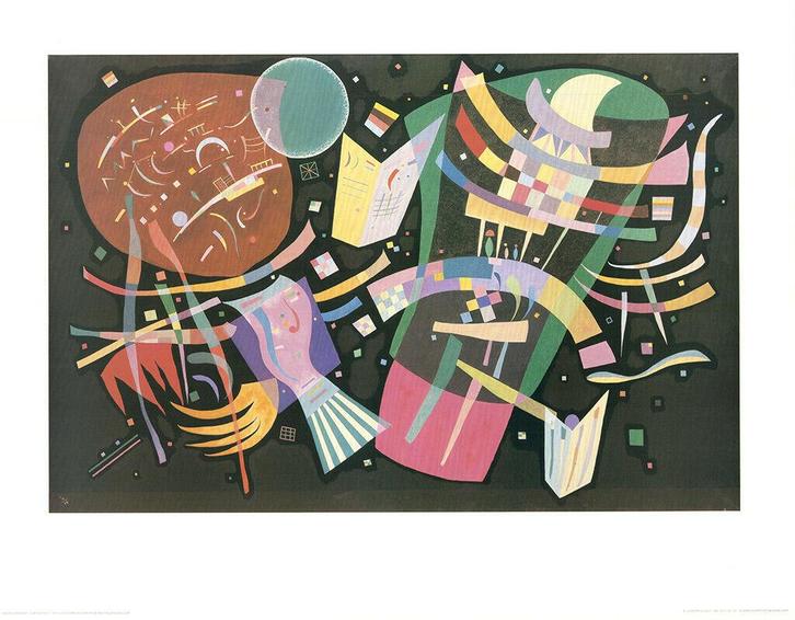 Wassily Kandinsky (1866) Kunst Druk " Compositie X " 1938, Antiek en Kunst, Kunst | Litho's en Zeefdrukken, Ophalen of Verzenden