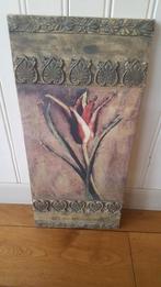 Tulpen schilderijtje., Ophalen of Verzenden, Zo goed als nieuw, Schilderij, Minder dan 50 cm