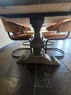 Kloostertafel met Stoelen, Huis en Inrichting, Tafels | Eettafels, Ophalen of Verzenden, Rechthoekig, 200 cm of meer, 50 tot 100 cm