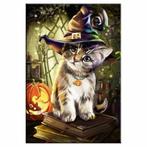 diamond painting poes halloween – 50x40 cm – vierkante steen, Ophalen of Verzenden, Nieuw, Knutselwerk