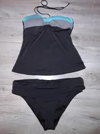 Hunkemoller Bruin/Turquoise Gekleurde Tankini Maat 42, Bruin, Verzenden, Badpak, Zo goed als nieuw