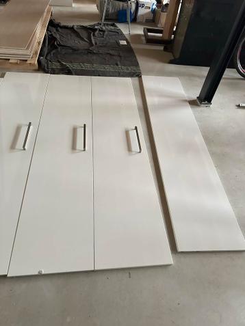 Ikea Pax Deuren 5 deuren 4 mer handgrepen hoogglans wit - afbeelding 1