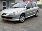 Peugeot 206 SW 1.6-16V Griffe AUTOMAAT, Nwe Apk, Airco, Leer, Auto's, Gebruikt, Zwart, Elektrische ramen, 48 €/maand