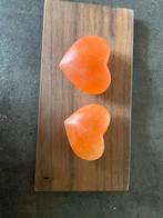 2 Oranje Seleniet Harten, Ophalen of Verzenden, Zo goed als nieuw