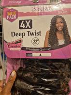 4-pack Crochet Interlocking Hair - Deep Twist 22", Ophalen of Verzenden, Nieuw, Pruik of Haarverlenging