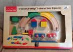 Playing kids houten treinbaan 21 delig, Kinderen en Baby's, Speelgoed | Houten speelgoed, Nieuw, Ophalen of Verzenden
