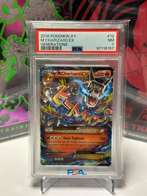 M Charizard EX xy generations #12 Psa 7, Hobby en Vrije tijd, Verzamelkaartspellen | Pokémon, Nieuw, Foil, Ophalen of Verzenden