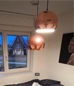 Hanglampen brons bollen te koop, Huis en Inrichting, Lampen | Hanglampen, Ophalen, Zo goed als nieuw, Glas, Minder dan 50 cm