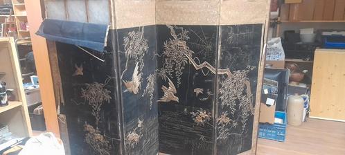 Oud kamerscherm met oost aziatisch afbeelding., Antiek en Kunst, Curiosa en Brocante, Ophalen