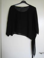 Zwarte voile laagjesmode blouse ALMA MATER one size Snazzeys, Kleding | Dames, Verzenden, Zwart, Maat 42/44 (L), Nieuw
