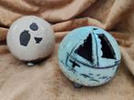 keramische bollen op voetjes, raku gestookt, Ophalen of Verzenden