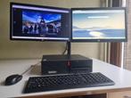 Lenovo Think Centre met dubbele monitor opstelling, Ophalen, 256 GB, 8 GB, Zo goed als nieuw