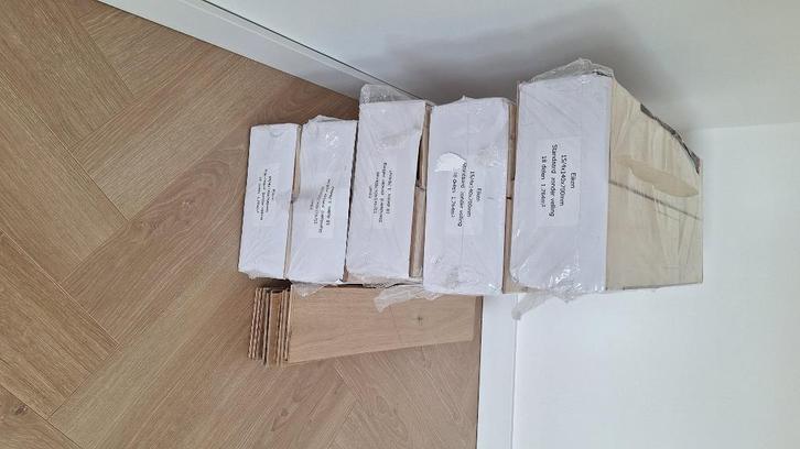 Eiken Multiplank Parket, Doe-het-zelf en Verbouw, Vloerdelen en Plavuizen, Nieuw, Parket, Hout, 50 tot 150 cm, 10 tot 30 cm, 5 tot 10 m²