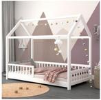 Wit Montessori Huisbed, Kinderen en Baby's, Kinderkamer | Bedden, Ophalen, 85 tot 100 cm, Gebruikt, Matras
