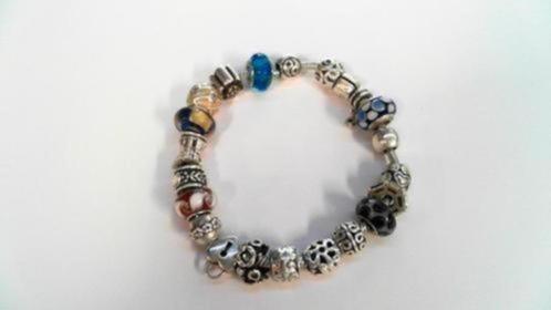316247-2 Zilveren Amadora Armband + 20 bedels, Sieraden, Tassen en Uiterlijk, Armbanden, Zo goed als nieuw, Zilver, Zilver, Met bedels of kralen