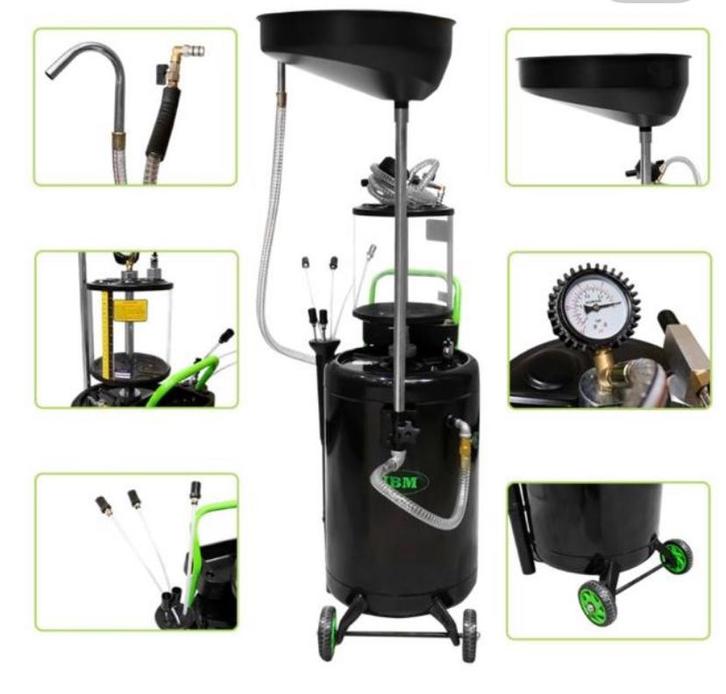 Mobiele olieopvang met afzuigunit 90L + Kijkglas olie opvang, Auto diversen, Autogereedschap, Nieuw, Ophalen of Verzenden