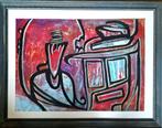 Acrylschilderij "Hitte van de tijd." 70x50cm., Antiek en Kunst, Kunst | Schilderijen | Modern, Ophalen of Verzenden