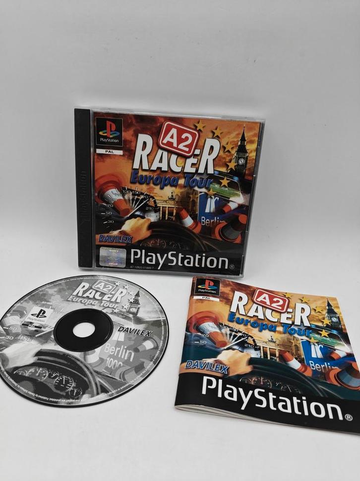 A2 Racer Europa Tour - PS1, Spelcomputers en Games, Games | Sony PlayStation 1, Gebruikt, Racen en Vliegen, 1 speler, Vanaf 3 jaar