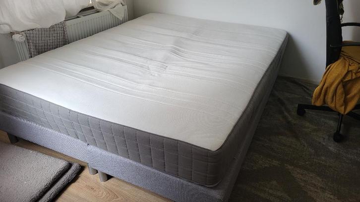 160x20 boxspring + matras hovag ikea, Huis en Inrichting, Slaapkamer | Matrassen en Bedbodems, Gebruikt, Matras, 160 cm, 200 cm
