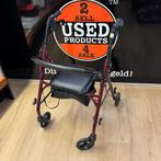Rollator 100 RA zwart/bordeaux | Max 158KG, Diversen, Rollators, Ophalen, Dordrecht@usedproducts.nl, Toulonselaan 72, Zo goed als nieuw
