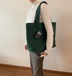 Robuuste canvas Vasad tote tas met rits. Donkergroen. Nieuw., 30 cm of meer, Minder dan 40 cm, Ophalen of Verzenden, Groen