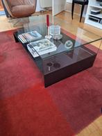 Glazen salontafel, zwart, Ophalen, Gebruikt, 100 tot 150 cm, Design