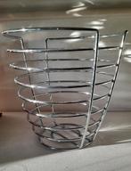 Opbergmand / fruitschaal metaal, Overige materialen, Gebruikt, Mand, Rond