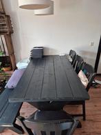 Houten eettafel met bank en stoelen, Ophalen of Verzenden