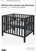 Box Fleur – TWF – mat zwart | incl. matras & hoeslaken, Kinderen en Baby's, Boxen, Ophalen, Zo goed als nieuw
