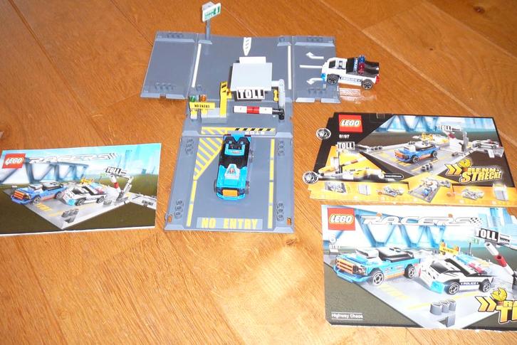 Lego Racers chaos op de snelweg 8197 in NIEUWSTAAT, Kinderen en Baby's, Speelgoed | Duplo en Lego, Zo goed als nieuw, Lego, Complete set