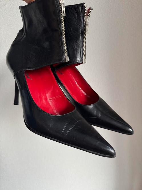 Sacha zwarte leren hakken met zilveren rits detail, Kleding | Dames, Schoenen, Zo goed als nieuw, Pumps, Zwart, Ophalen of Verzenden