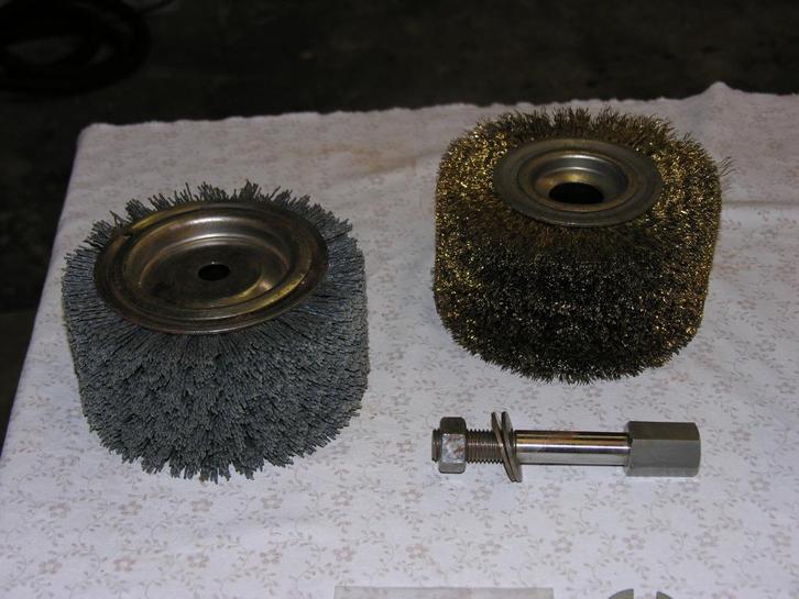 Structuur- en polijstborstel, messing en schmilon 150 x85 mm, Hobby en Vrije tijd, Knutselen, Nieuw, Materiaal, Ophalen