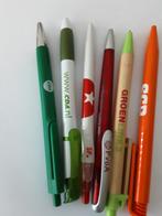 Politieke Partij Balpennen - 6 Stuks, Verzamelen, Pennenverzamelingen, Overige merken, Gebruikt, Balpen, Ophalen of Verzenden