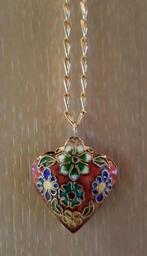 Hanger hart van email cloisonné (vintage), Overige materialen, Ophalen of Verzenden, Zo goed als nieuw, Hart
