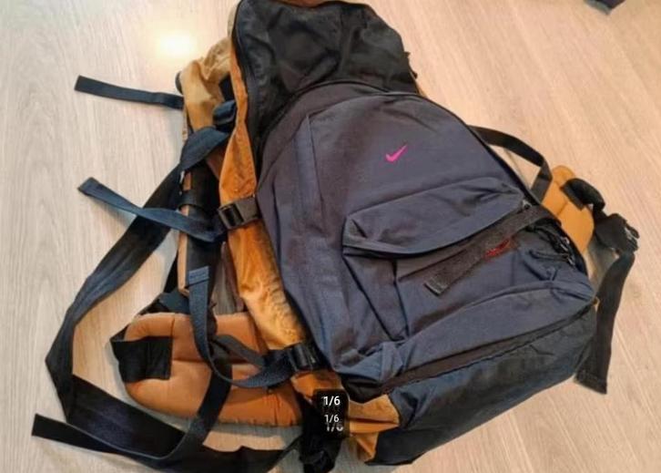 Nomad backpack helemaal open te ritsen, Sieraden, Tassen en Uiterlijk, Tassen | Reistassen en Weekendtassen, Gebruikt, Grijs, 60 tot 80 cm