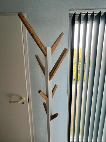 Moderne Staande Kapstok - Hout & Wit beschikbaar voor biedingen