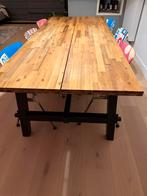 Ikea Skogsta Eettafel met Zwart Onderstel, Huis en Inrichting, Tafels | Eettafels, Ophalen, Gebruikt, 200 cm of meer, 50 tot 100 cm
