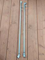 2 Verandastangen staal 22 mm 120 - 200 cm

Uitschuifbaar, Ophalen, Zo goed als nieuw