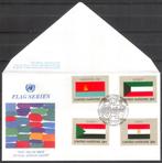 VN - vlaggen - Ukraïne / Kuwait / Sudan / Egypte, Postzegels en Munten, Brieven en Enveloppen | Buitenland, Verzenden, Envelop