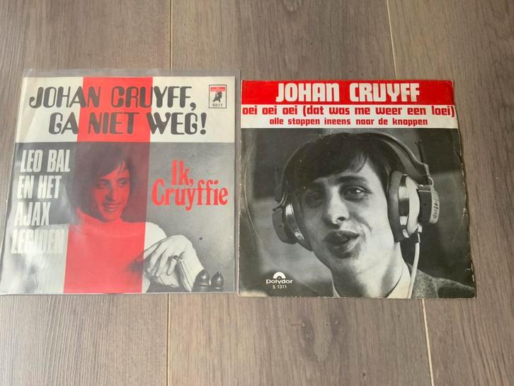 Johan Cruyff - Twee Singles, Sport en Fitness, Voetbal, Gebruikt, Ophalen of Verzenden
