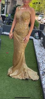 Prachtige gouden galajurk maat 36-40, Kleding | Dames, Jurken, Ophalen, Zo goed als nieuw, Maat 36 (S)