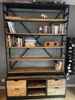 Industriële boekenkast, Huis en Inrichting, Kasten | Boekenkasten, Ophalen, Gebruikt, 200 cm of meer, Industrieeel