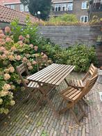 Askholmen Houten Tuinset - Tafel en 4 Stoelen, Ophalen, Gebruikt, Rechthoekig, Hout